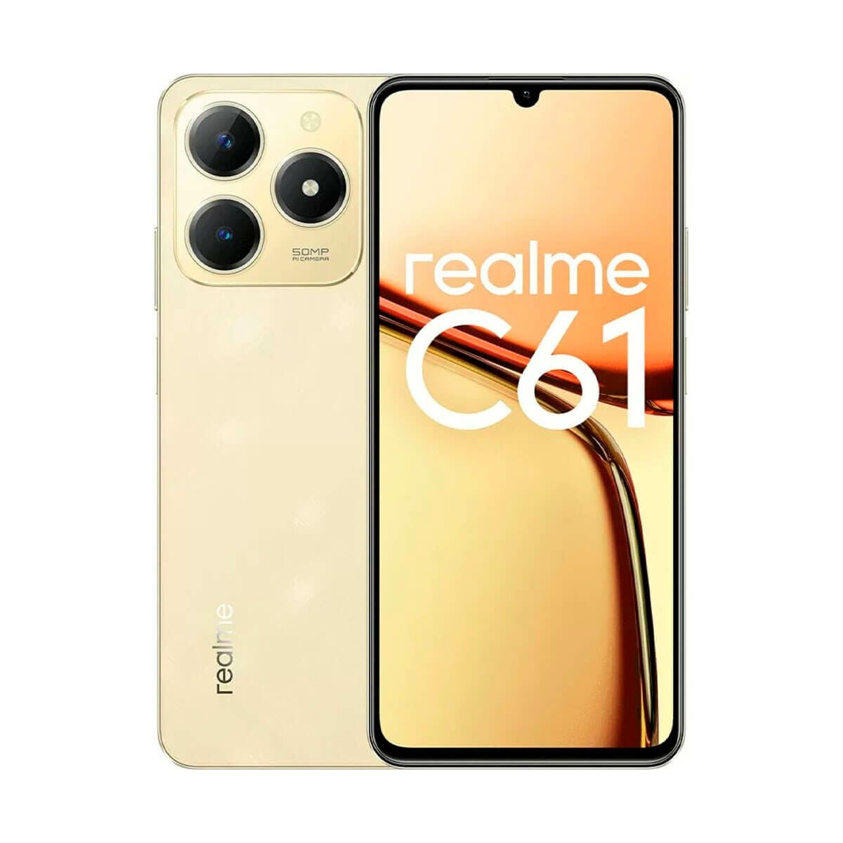 Smartphone Realme C61 6,74" Unisoc TigerT612 6 GB RAM 128 GB Golden - Planet Store 123