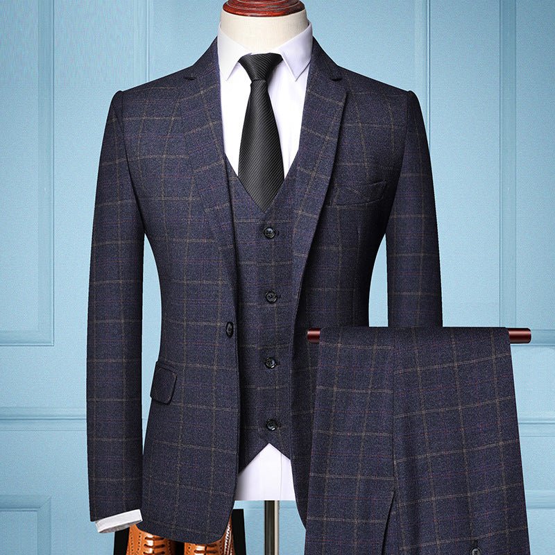 Suit Plaid Business Leisure Self - cultivation Job - Planet Store 123