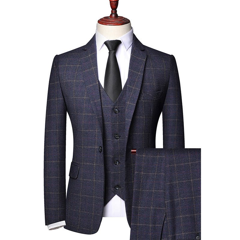 Suit Plaid Business Leisure Self - cultivation Job - Planet Store 123