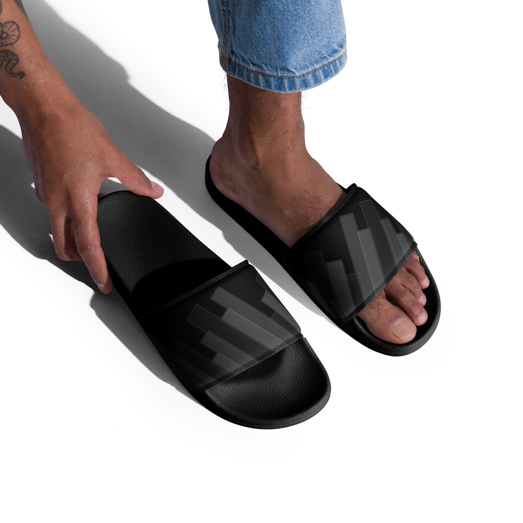 Vizzi - Men's Slides - 02 Black C - Planet Store 123
