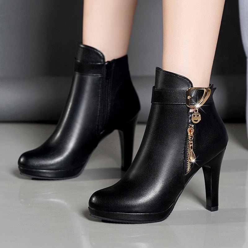 Womens Autumn Leather Boots - Planet Store 123