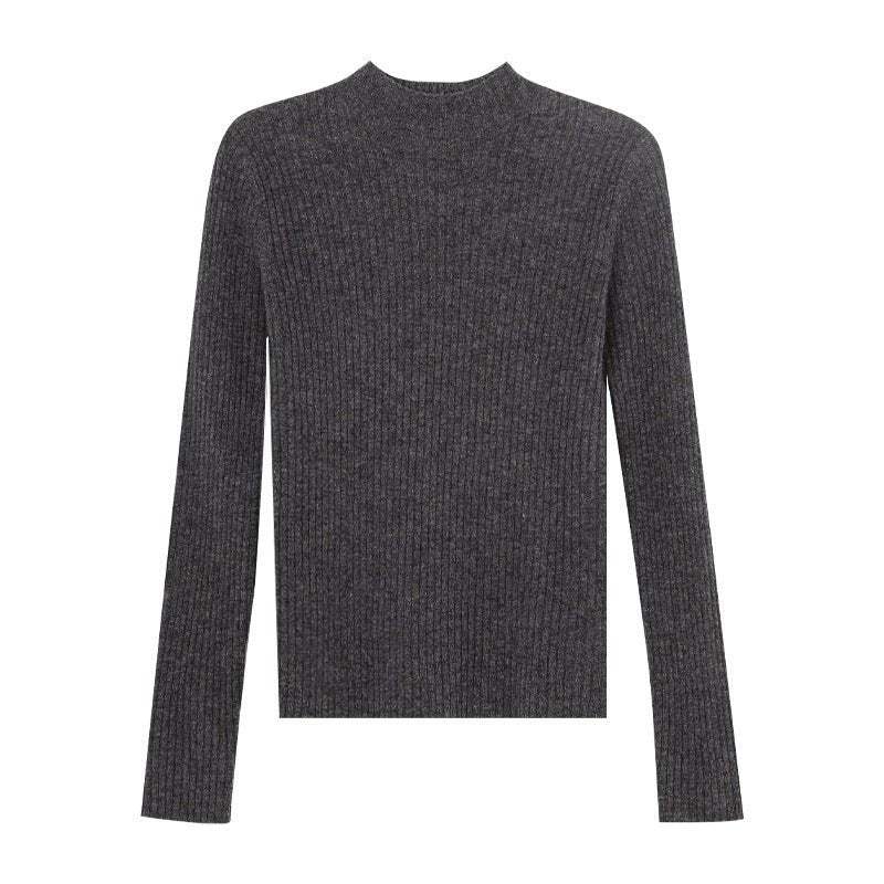 Womens Half High Collar Wool Knitted Bottoming Shirt - Planet Store 123