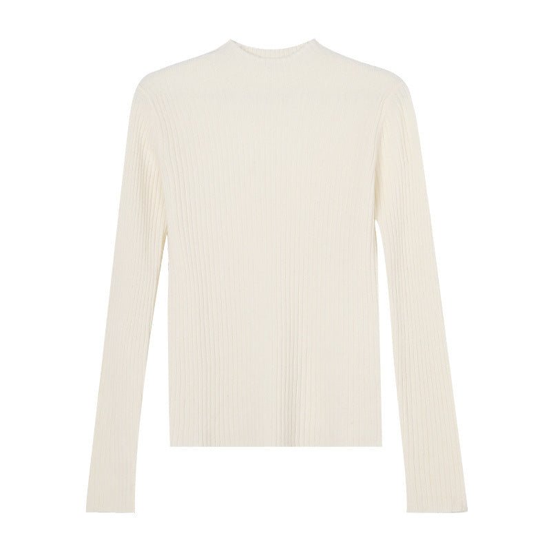 Womens Half High Collar Wool Knitted Bottoming Shirt - Planet Store 123