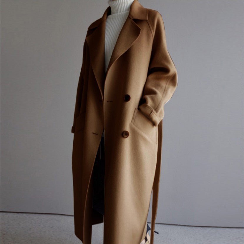 Womens Lapel Cashmere coat - Planet Store 123