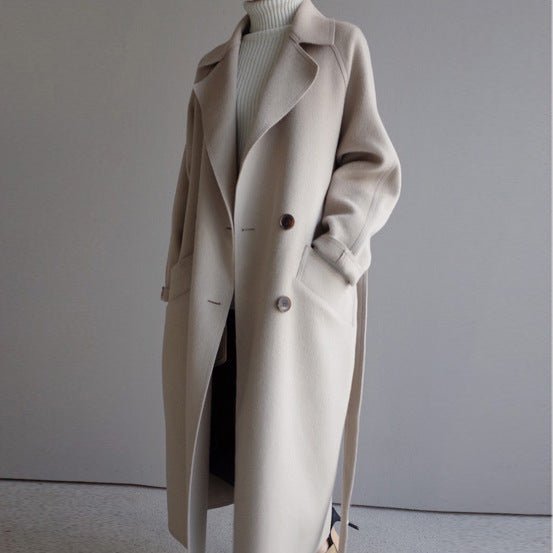 Womens Lapel Cashmere coat - Planet Store 123
