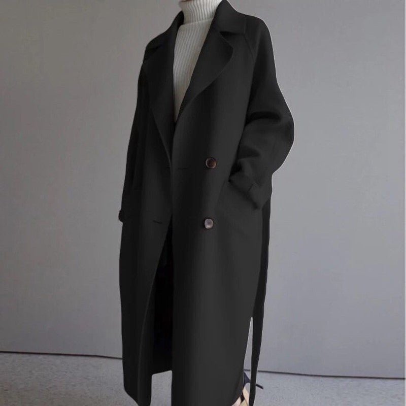 Womens Lapel Cashmere coat - Planet Store 123