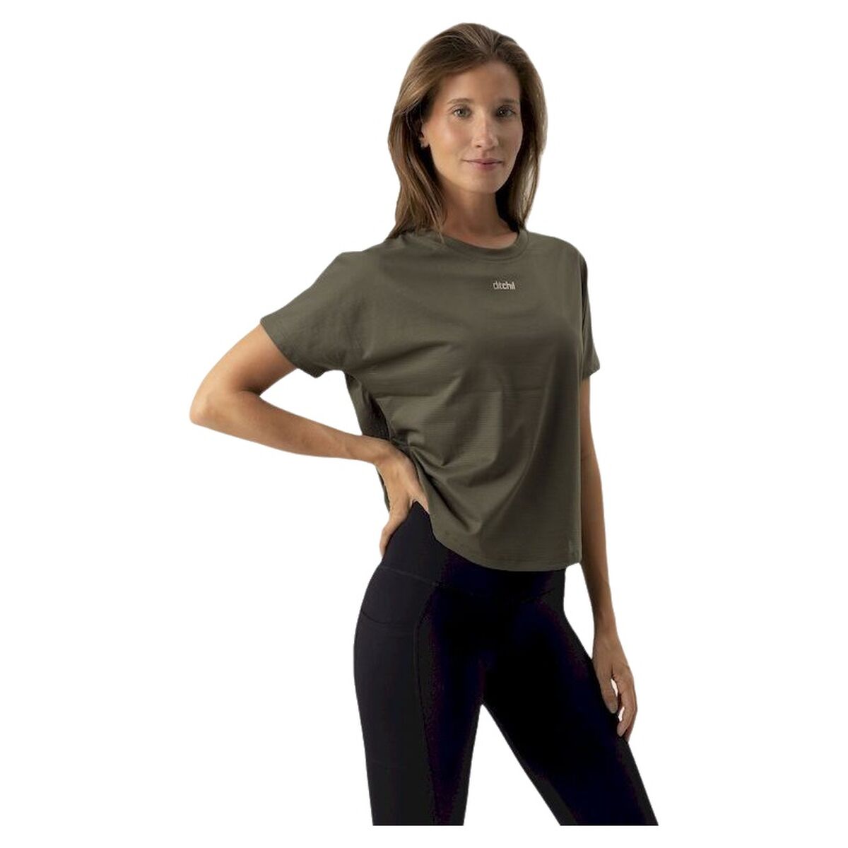Women’s Short Sleeve T-Shirt Ditchil Aria Olive - Planet Store 123