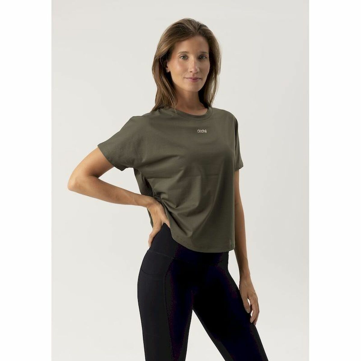 Women’s Short Sleeve T-Shirt Ditchil Aria Olive - Planet Store 123