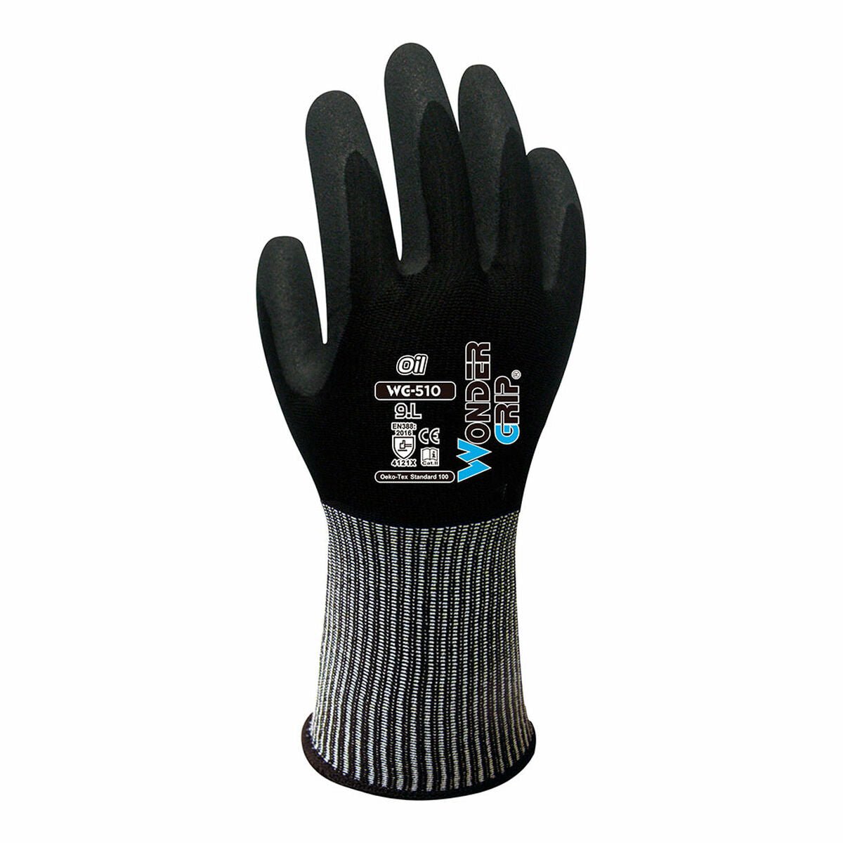 Work Gloves Wonder Grip Black - Planet Store 123