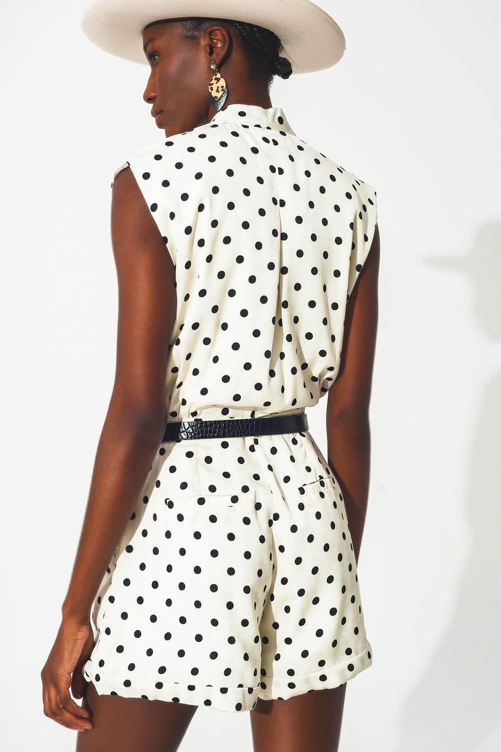 Wrap Polka Dot Playsuit Jumpsuit - Planet Store 123